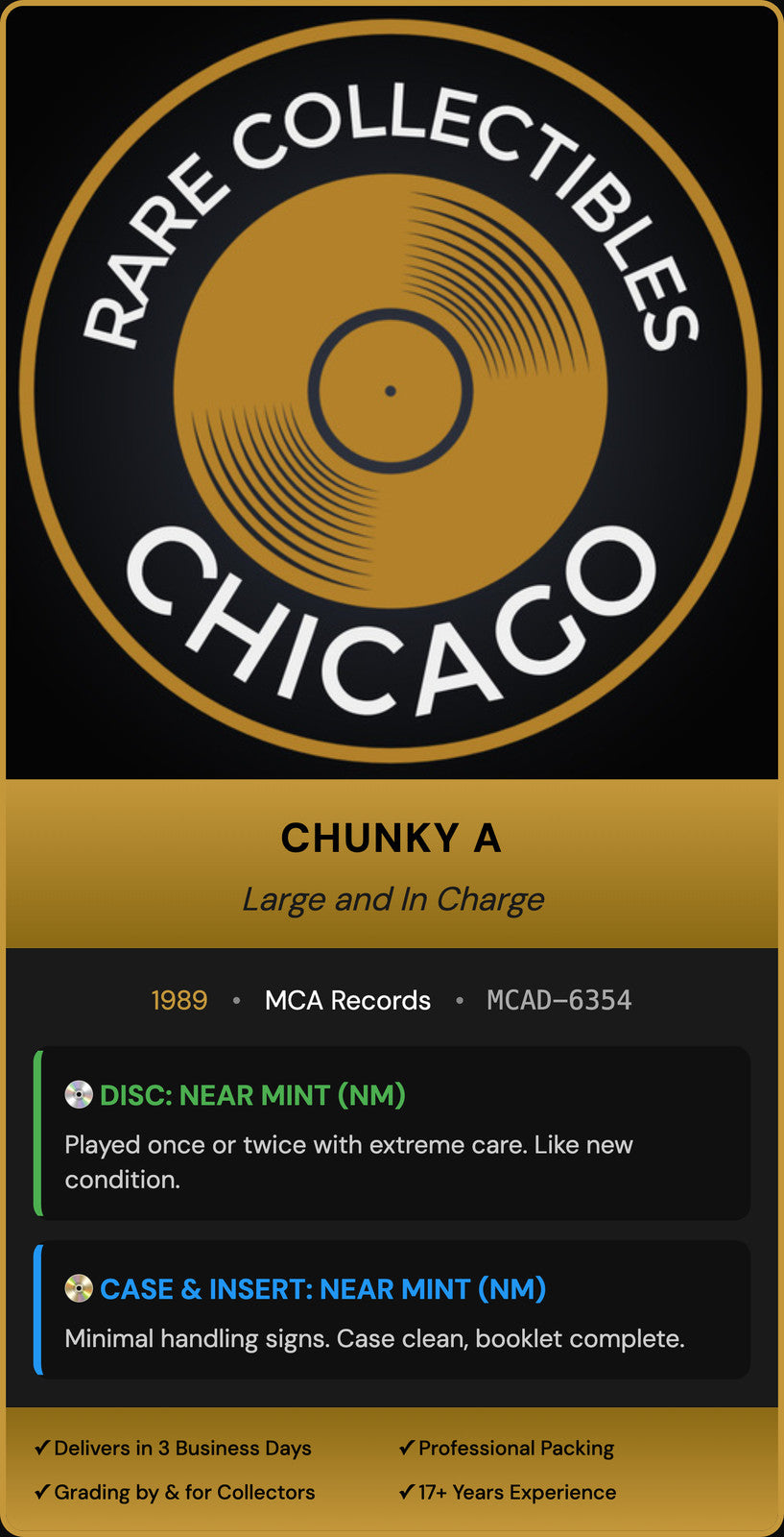 Chunky A – Large and In Charge (1989) [JVC PRESS]