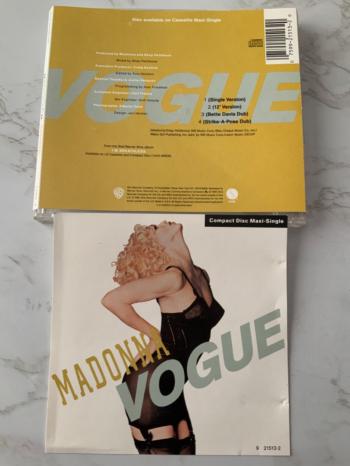 Madonna – Vogue (Maxi Single) (1990) [ORIGINAL USA PRESS]