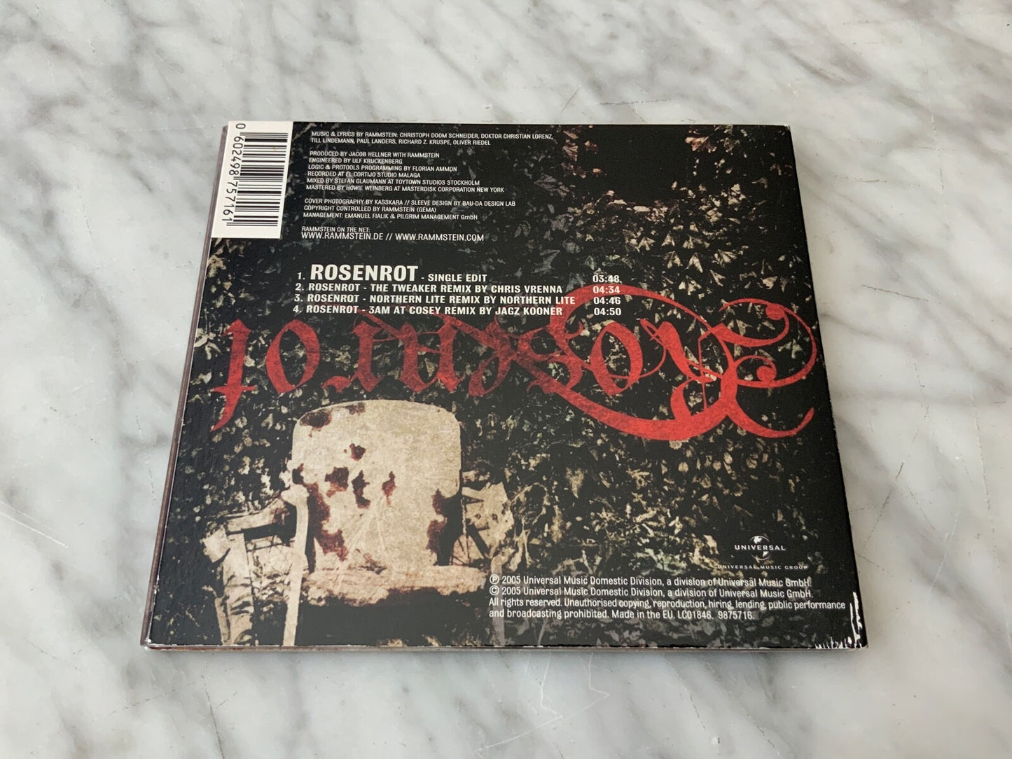 Rammstein – Rosenrot (Maxi Single, Digipak) (2005) [GERMAN PRESS]