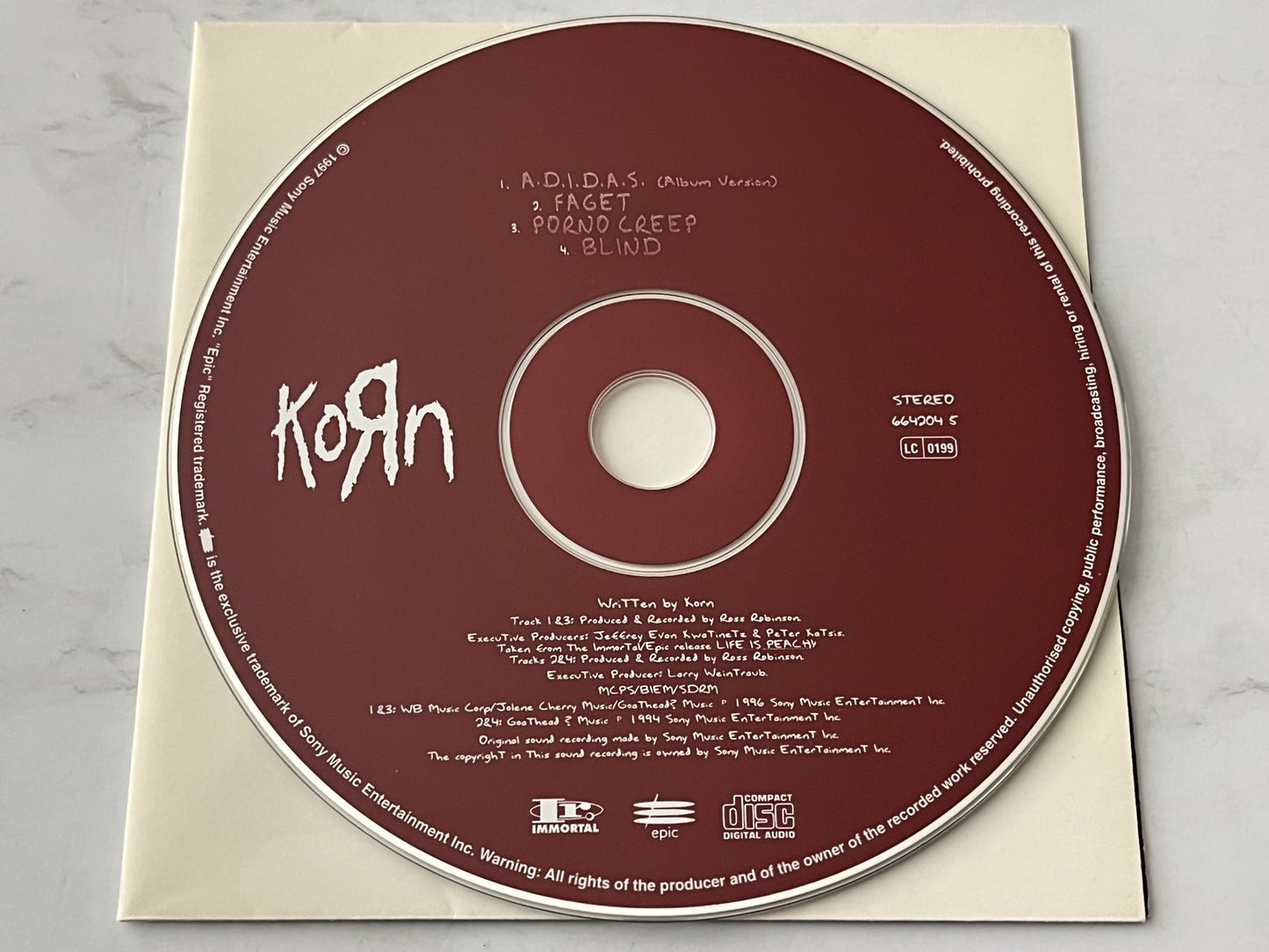 Korn – A.d.i.d.a.s. (Numbered) (1997)