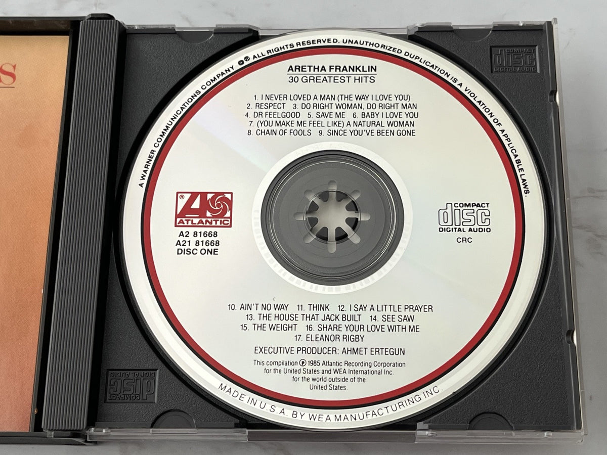 Aretha Franklin – 30 Greatest Hits (1986) [ORIGINAL USA PRESS]