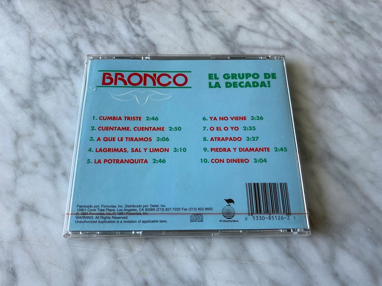 Bronco – El Grupo De La Decada (1991) [ORIGINAL USA PRESS]