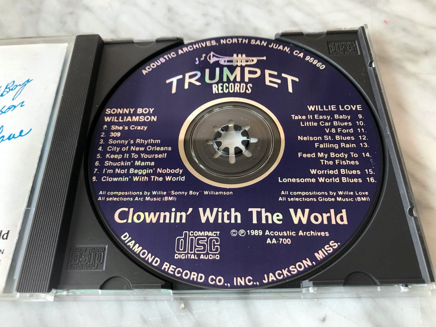Willie Love, Sonny Boy Williamson – & Willie Love Clownin' With The World (1989)