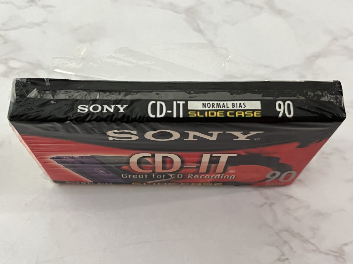 SONY CD-IT 90 Blank Audio CASSETTE Tape SEALED! Normal Bias Slide Case BRAND NEW
