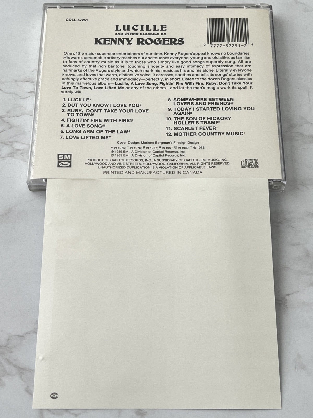 Kenny Rogers – Lucille & Other Classics (1989) [CANADA PRESS]