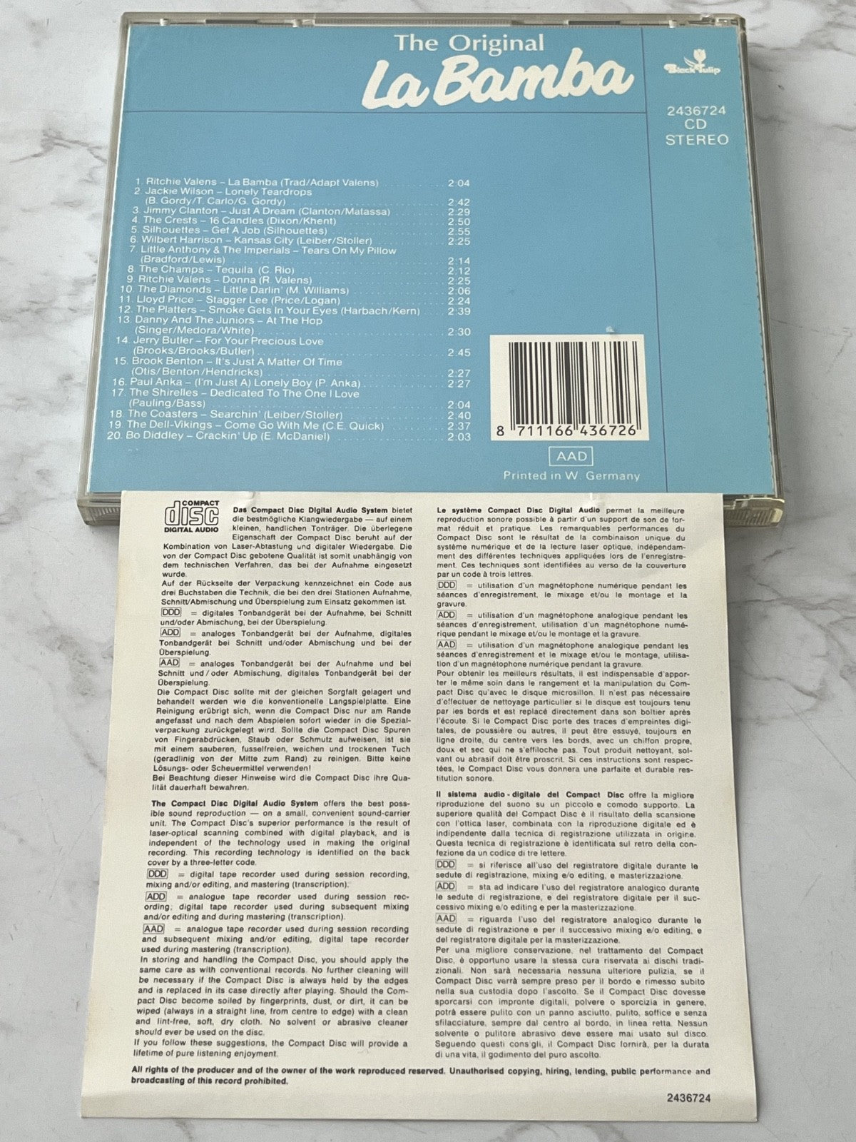 Paul Anka, Ritchie Valens, The Platters, Various, The Diamonds – La Bamba And Other Hits Of The 50's [DISCTRONICS PRESS]