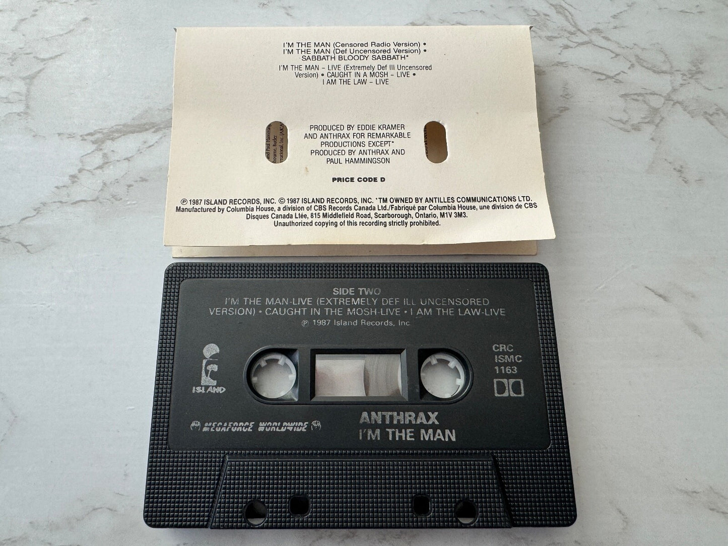 Anthrax – I'm The Man (Maxi Single) (1987) [CANADA PRESS]