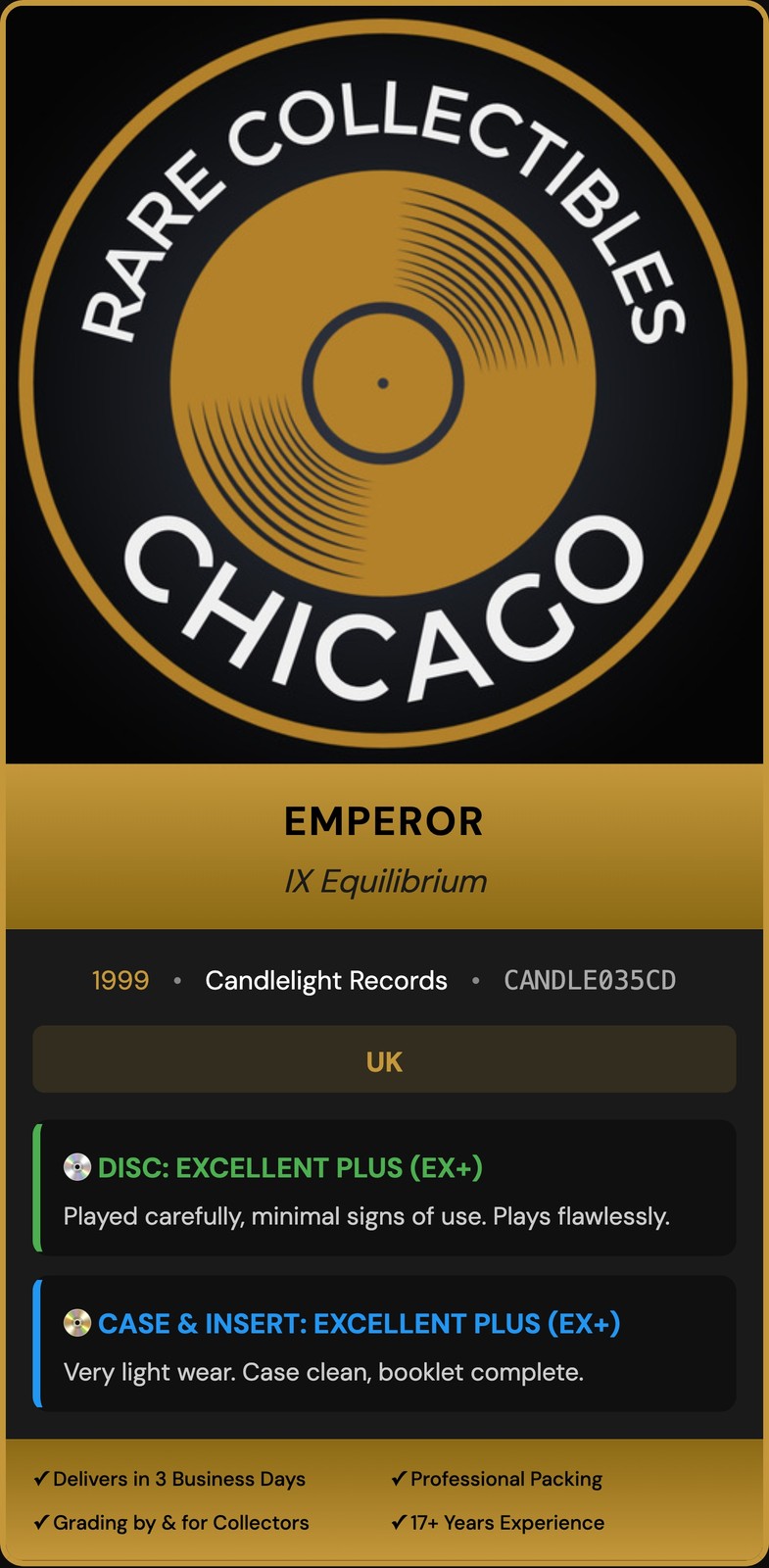 Emperor – IX Equilibrium (1999) [UK PRESS]