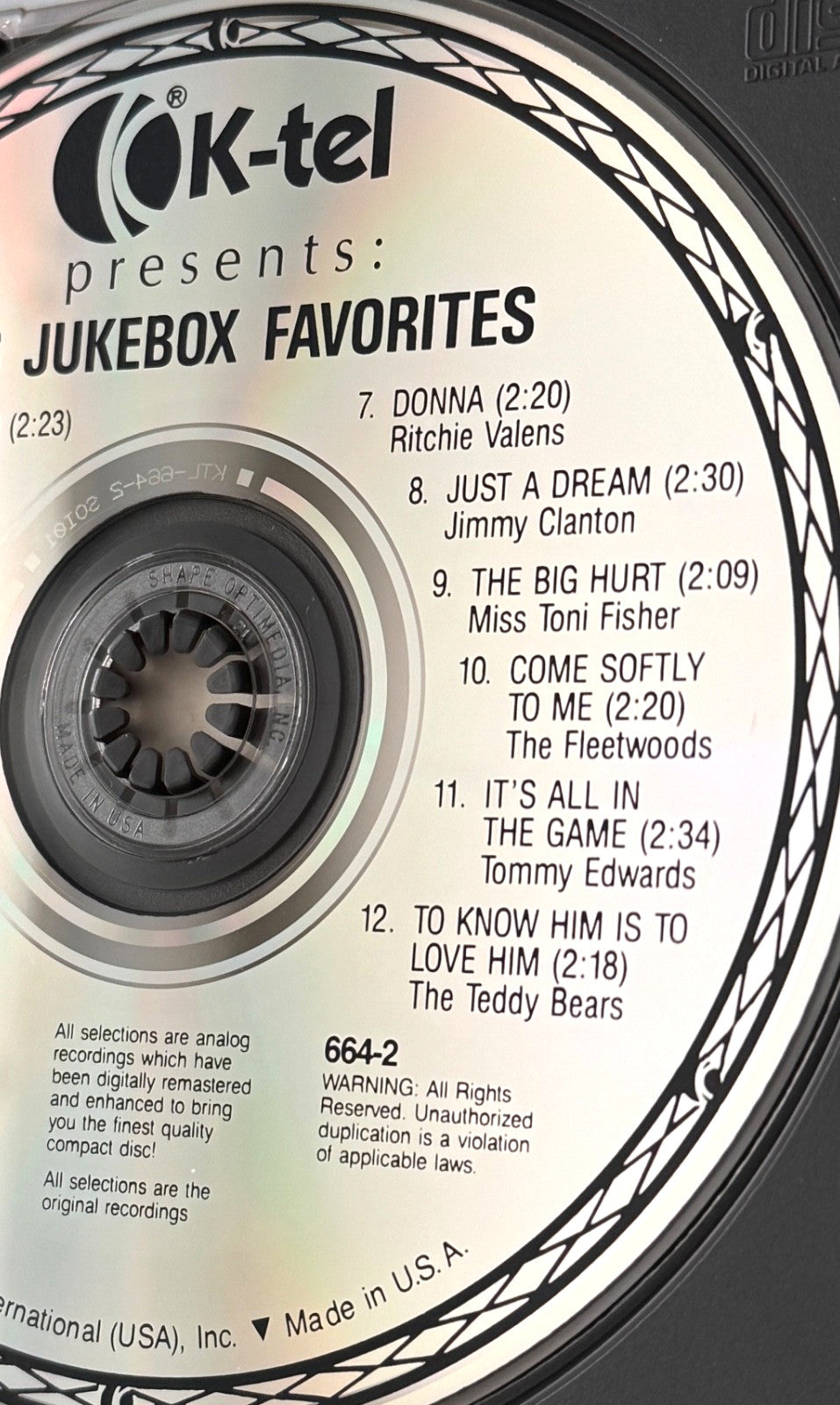 Ritchie Valens, The Everly Brothers, Various, The Crests, The Diamonds – 50's Jukebox Favorites (1988)