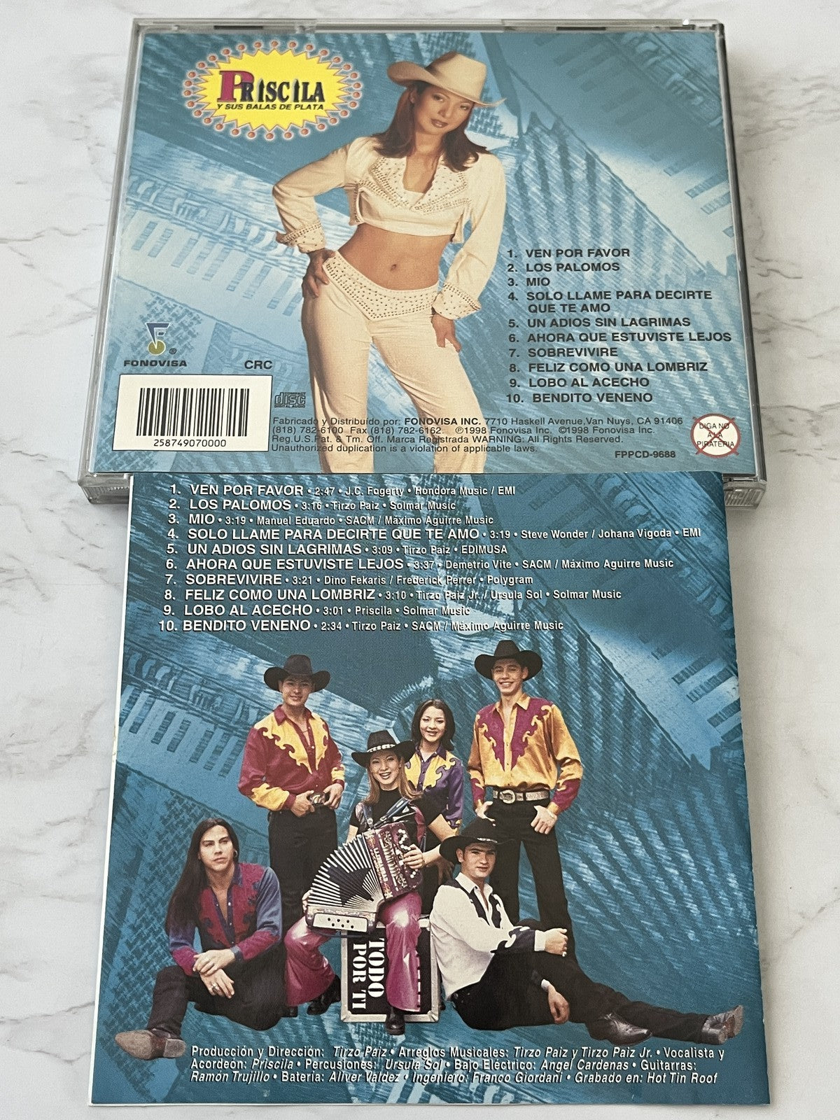 Priscila y Sus Balas de Plata – Todo Por Ti (1998) [ORIGINAL USA PRESS]