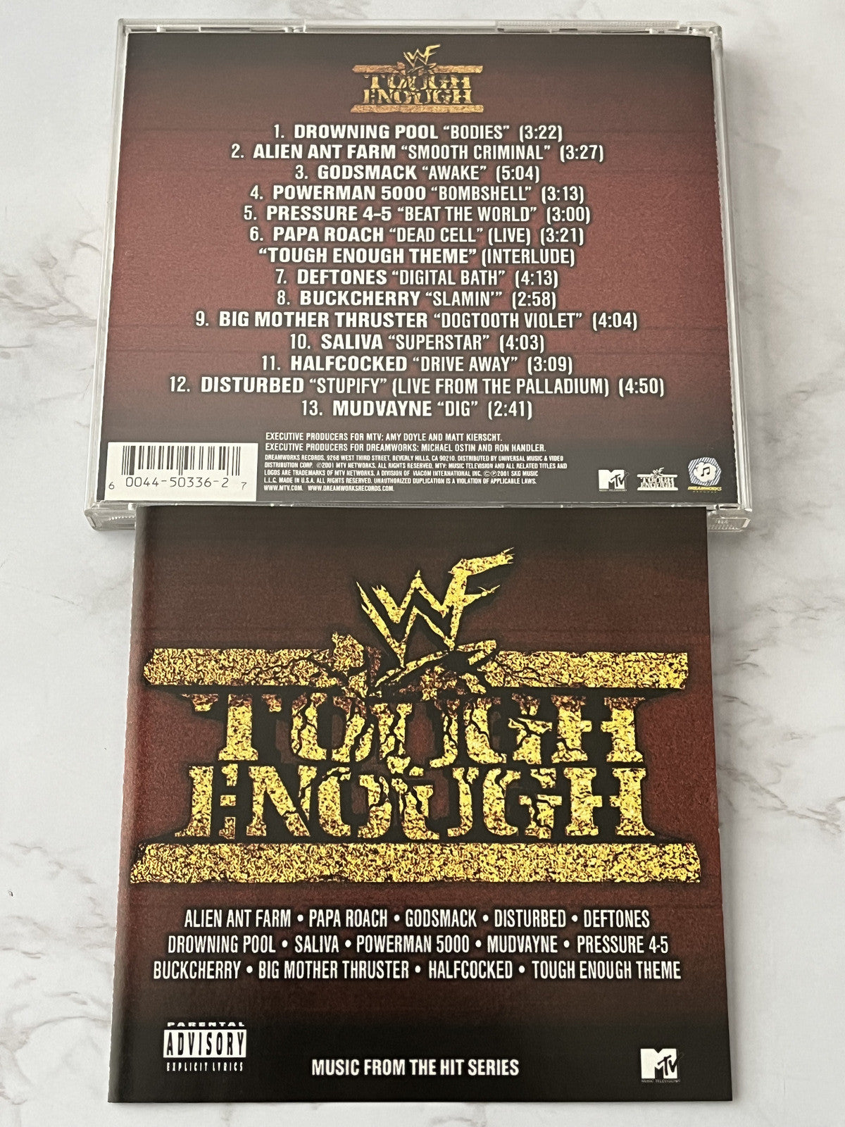 Deftones, Disturbed, Drowning Pool, Mudvayne, Papa Roach, Various – Tough Enough Music From The Hit Series (2001) [ORIGINAL USA PRESS]