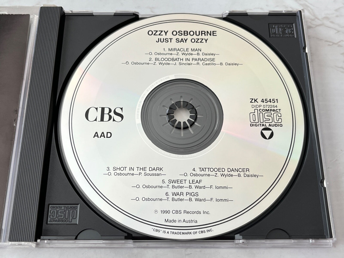 Ozzy Osbourne – Just Say Ozzy (EP) (1990) [DADC PRESS]