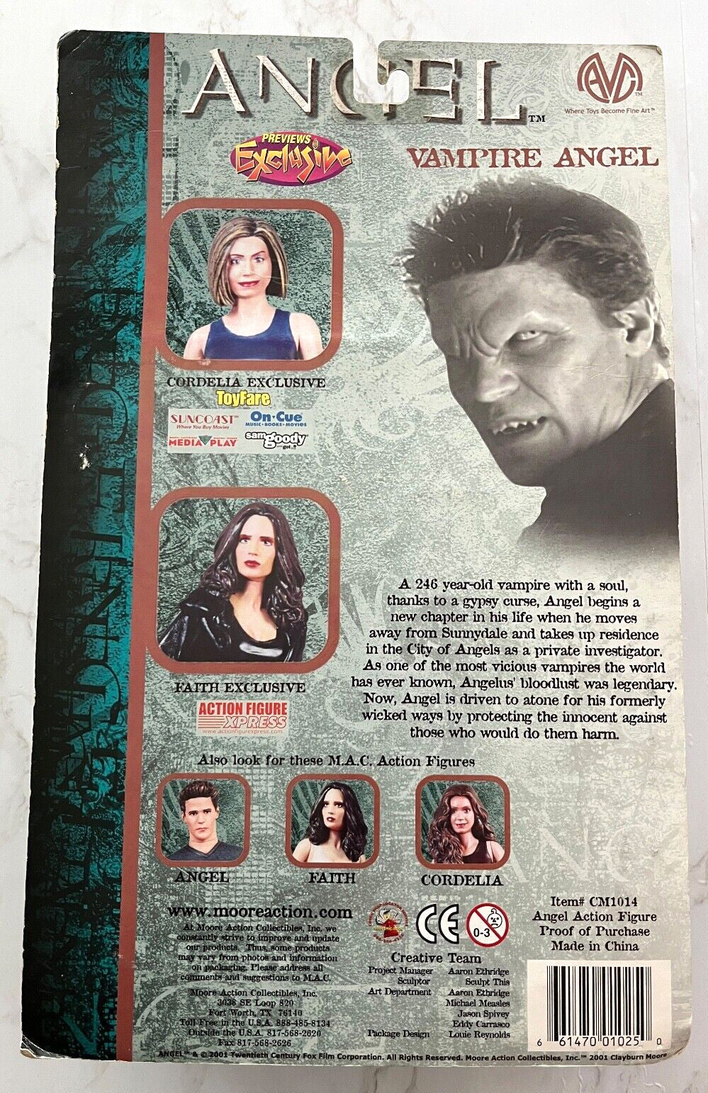VAMPIRE ANGEL In Leather Jacket From ANGEL Figure (2001)