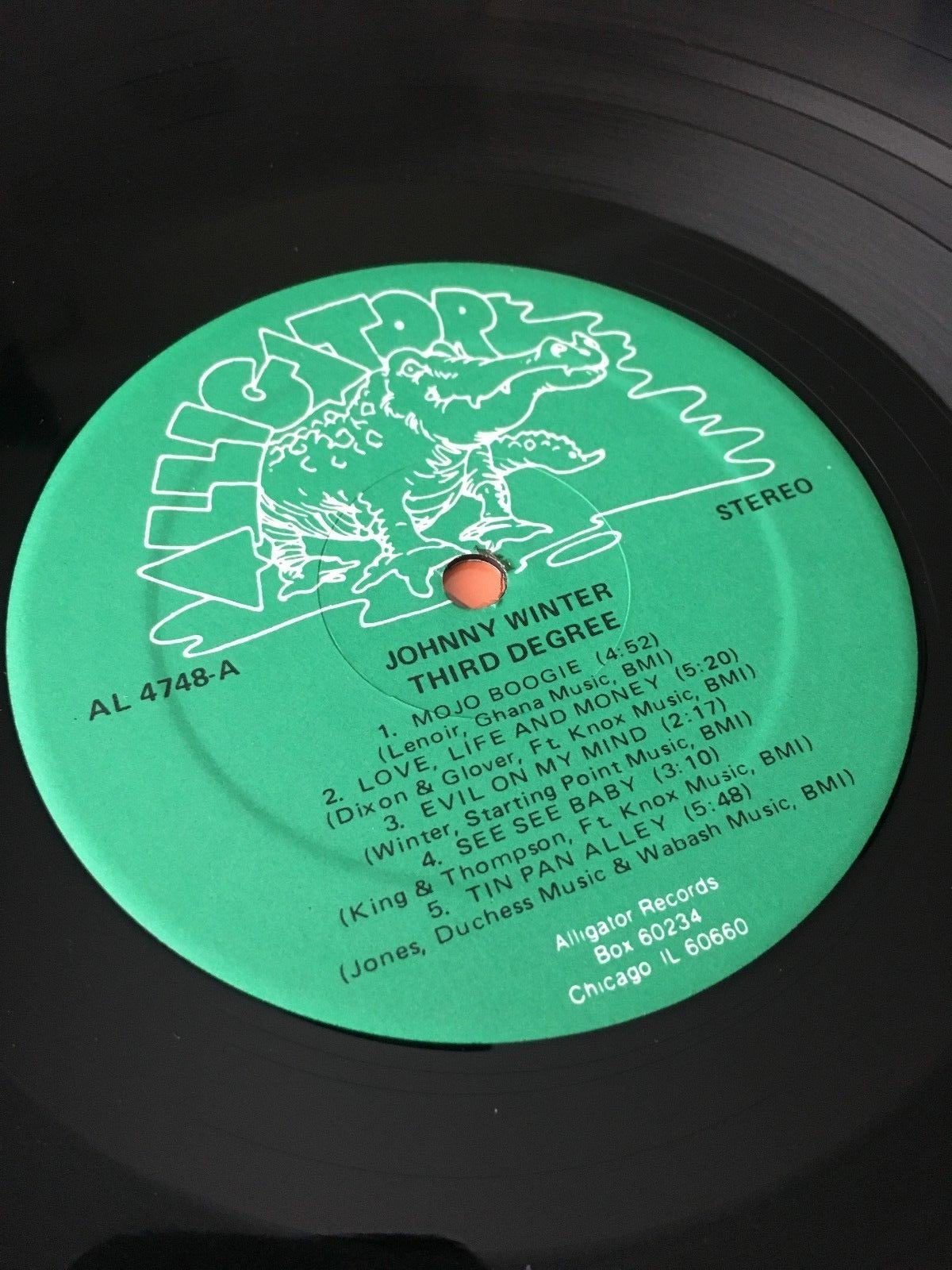 Johnny Winter 3rd Degree LP 1986 Alligator AL 4748 1st US Press Sterling OOP!