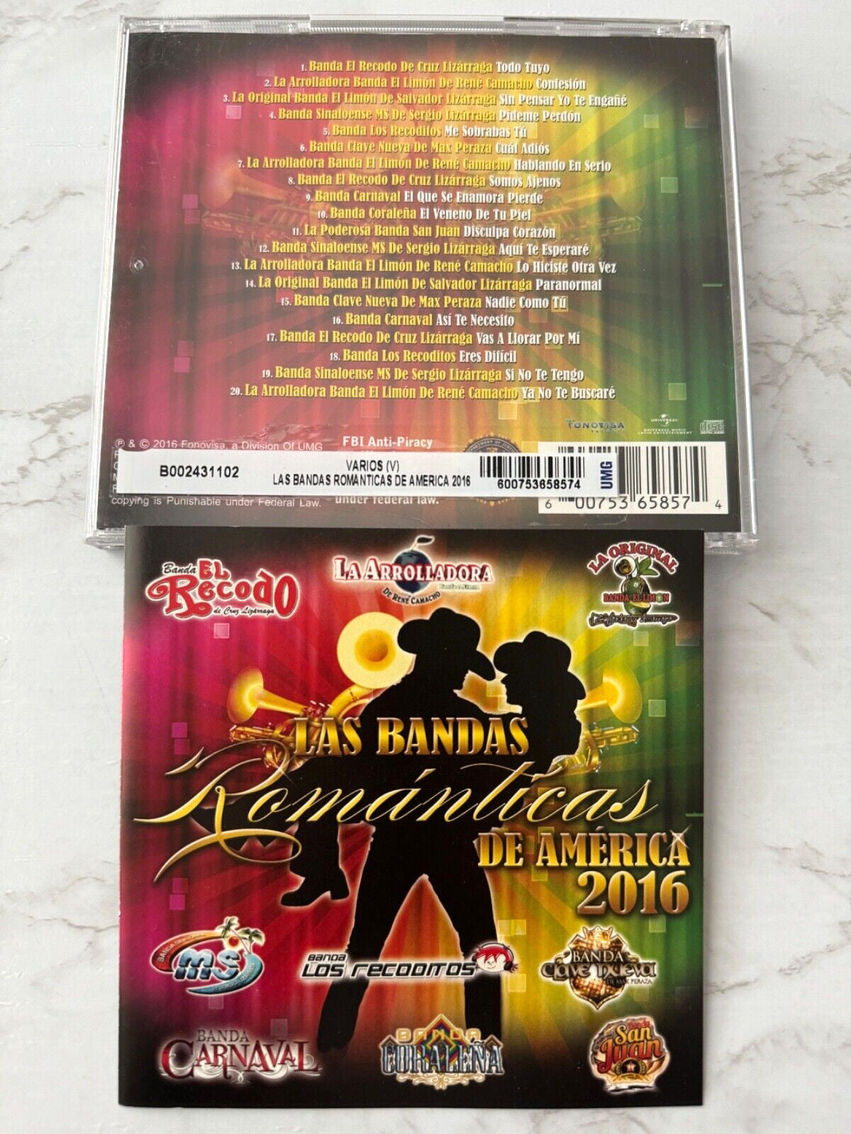 Banda El Recodo, La Arrolladora Banda, Various – Las Bandas Romanticas De America 2016 (2016)