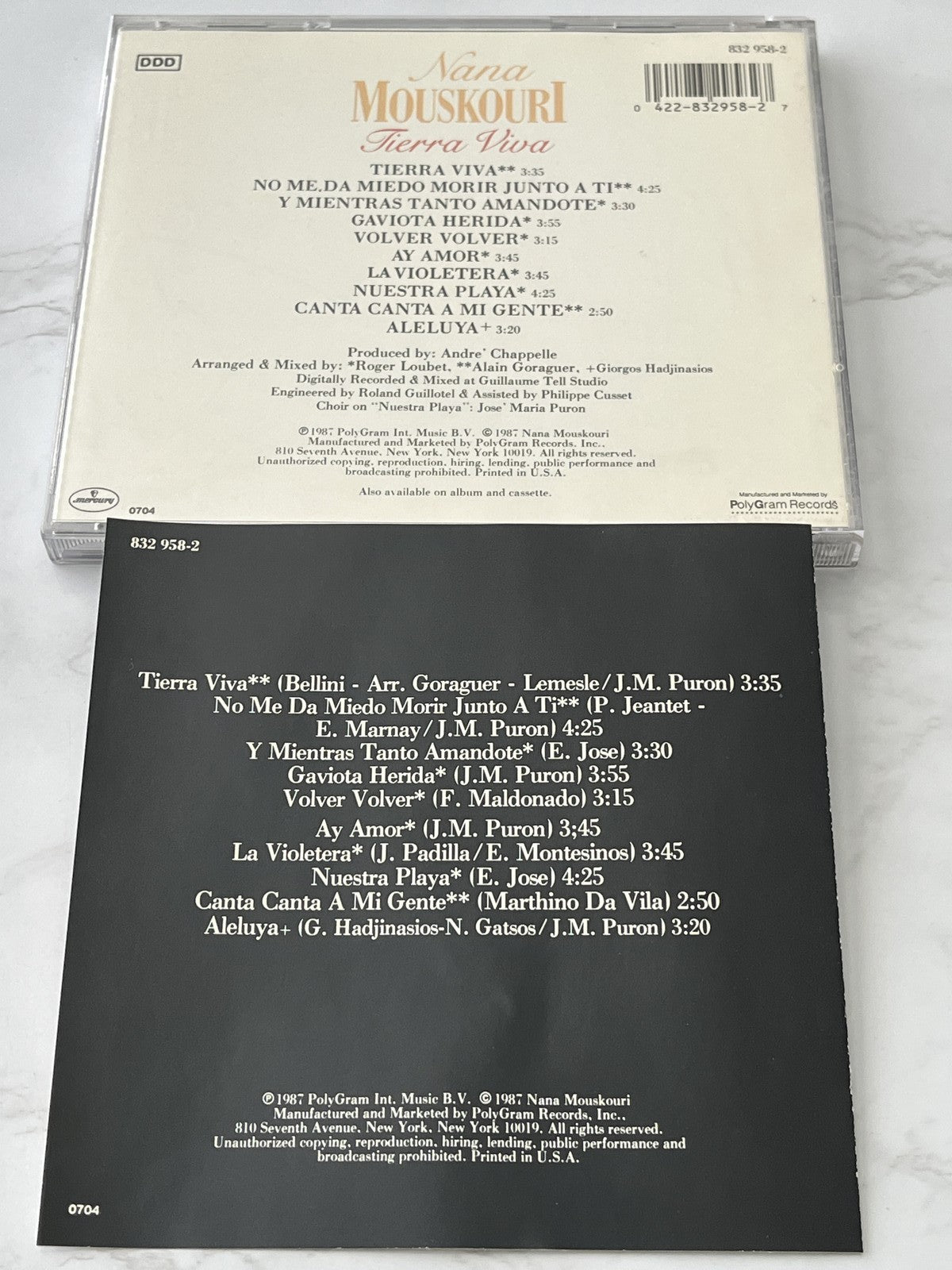 Nana Mouskouri – Tierra Viva (1987) [USA SILVER DISC PDO]