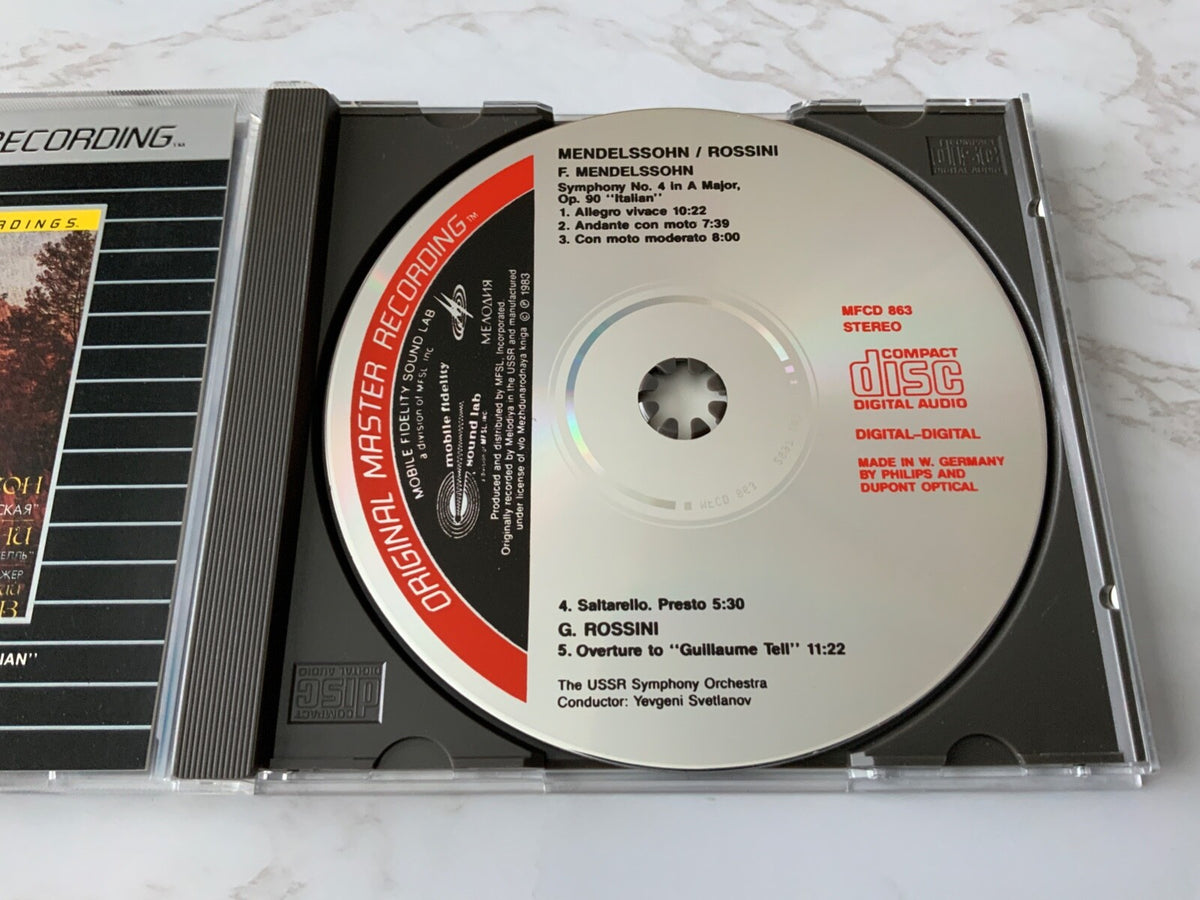 Mendelssohn, Rossini – Symphony No 4 Rossini Overture To Guillaume Tell (MFSL) [GERMAN PRESS]