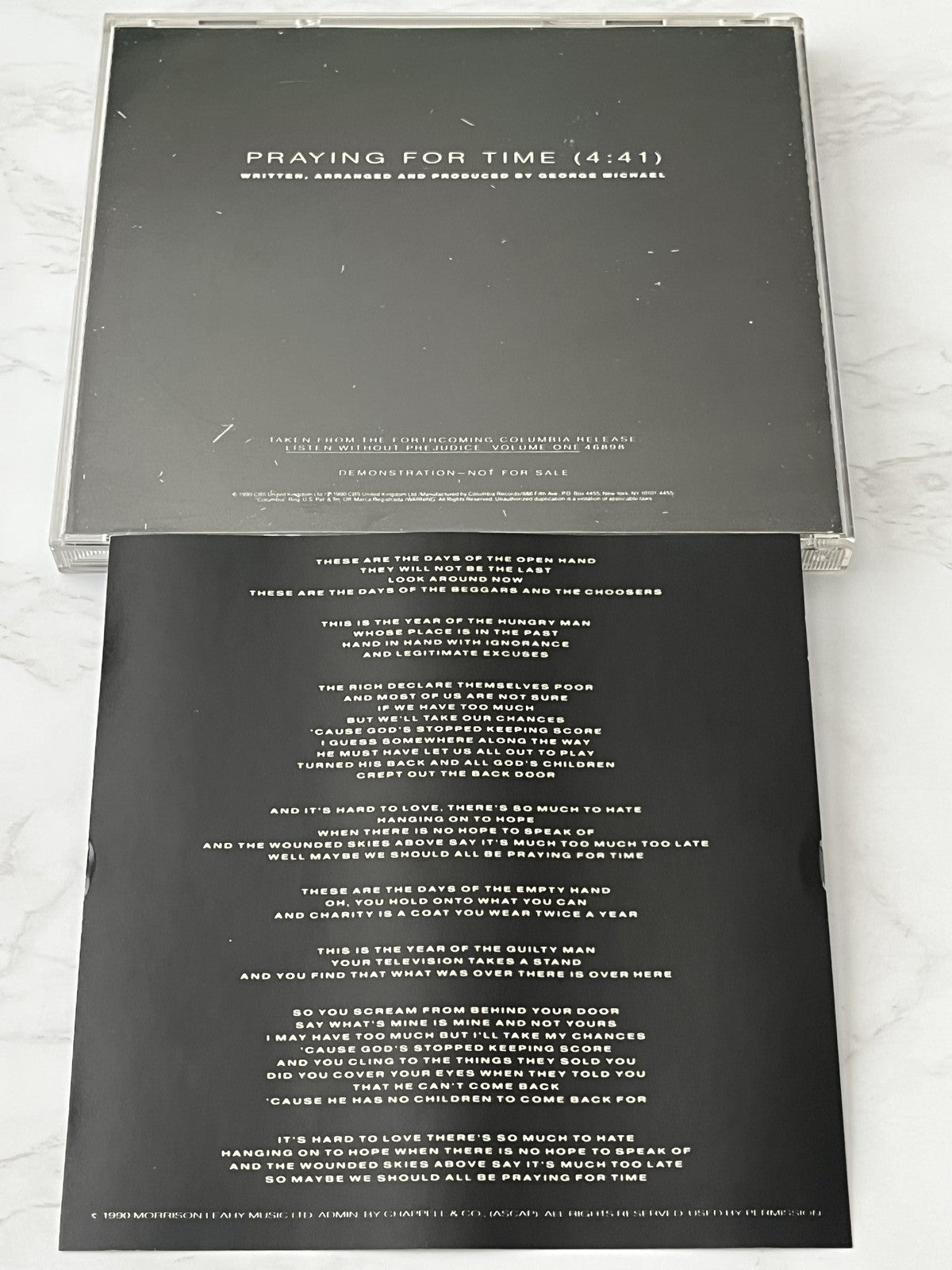 George Michael – Praying For Time (Promo) (1990) [USA 1ST PRESS]