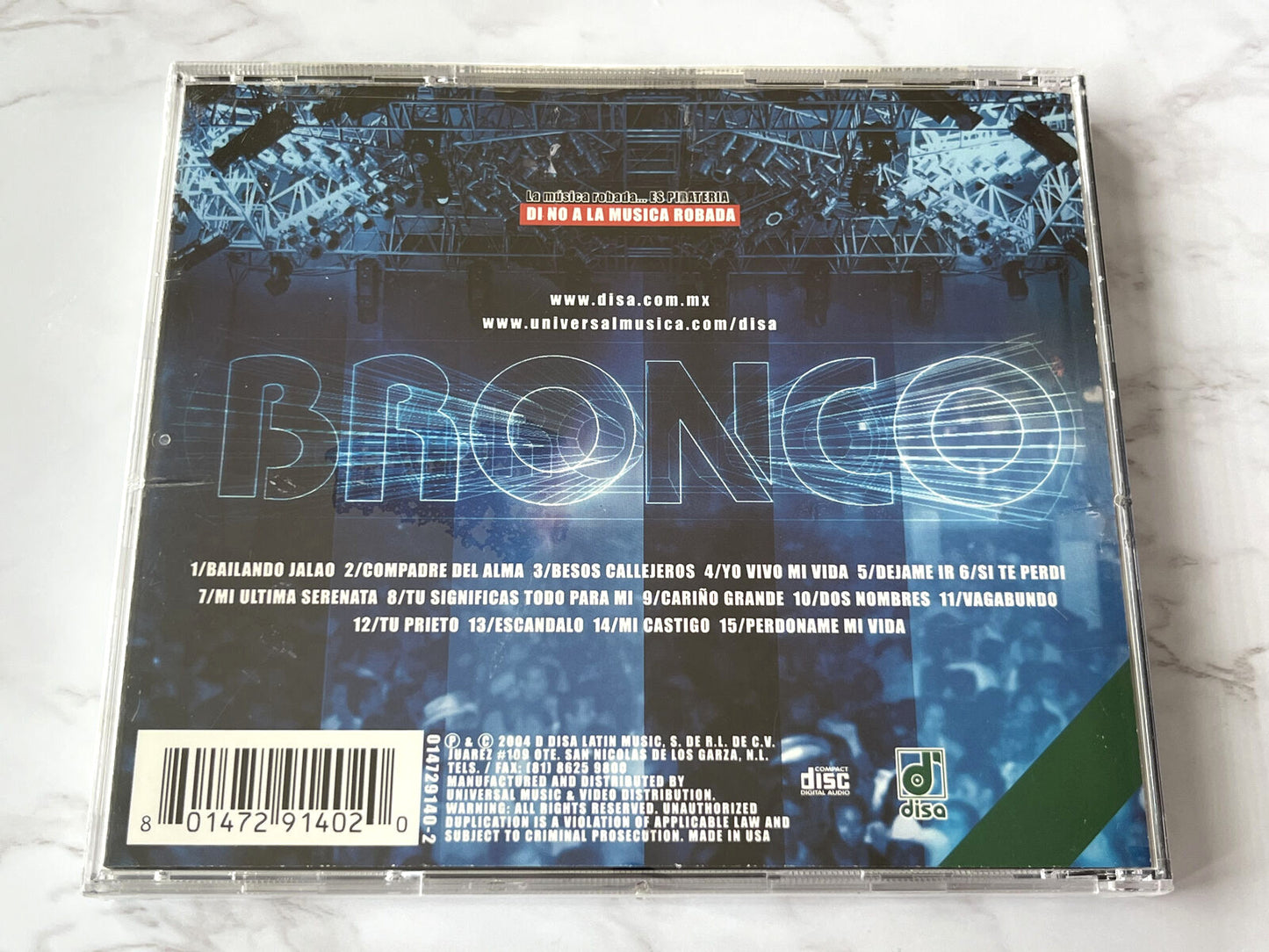 Bronco – En Vivo (2004) [ORIGINAL USA PRESS]