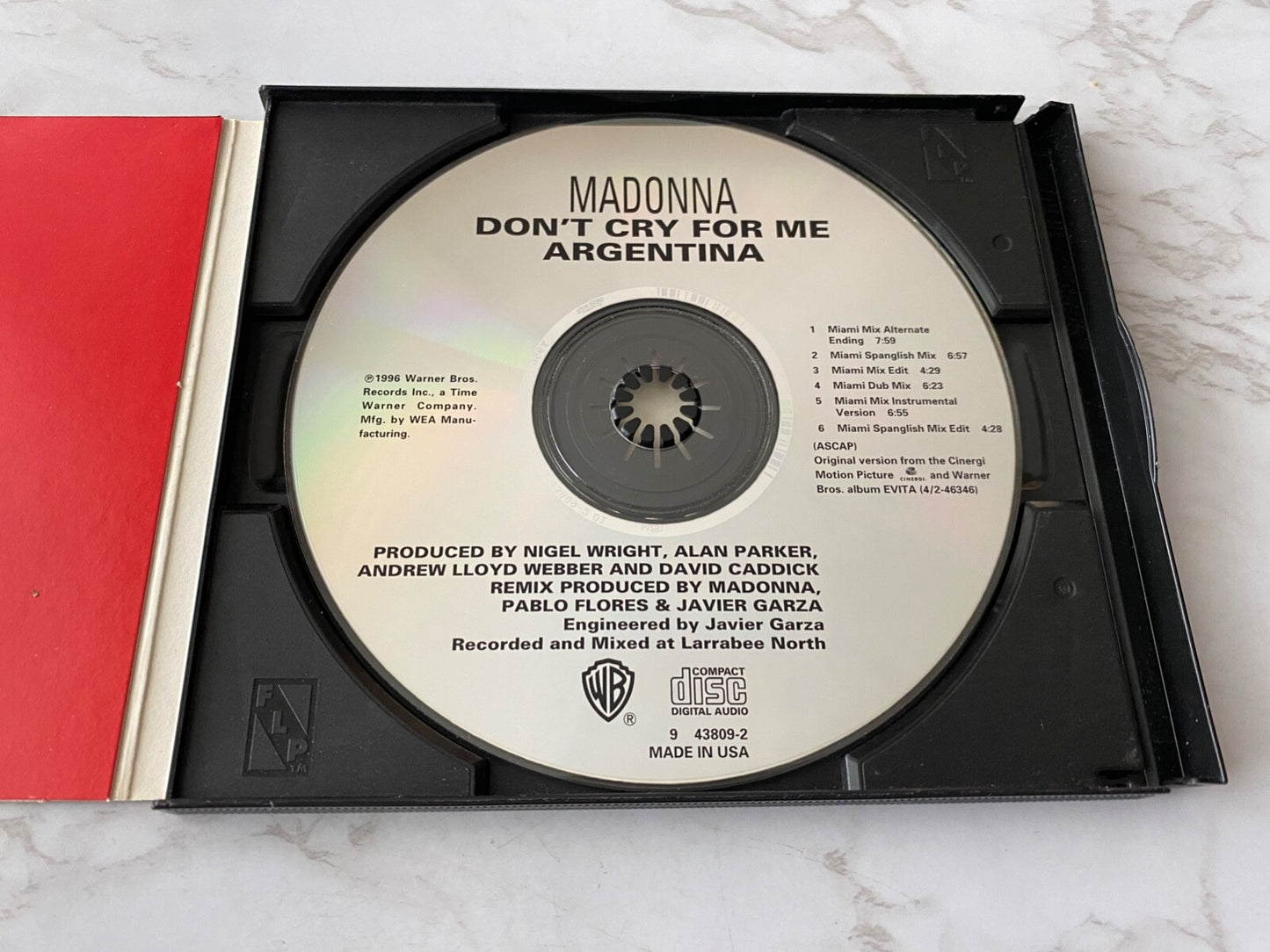 Madonna – Don't Cry For Me Argentina (Maxi Single) (1997)