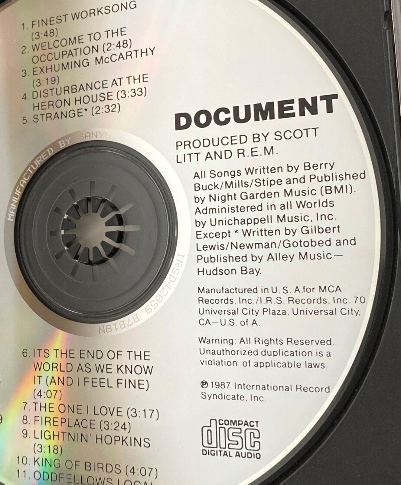 R.E.M. – Document (1987) [JAPAN TARGET ERA]