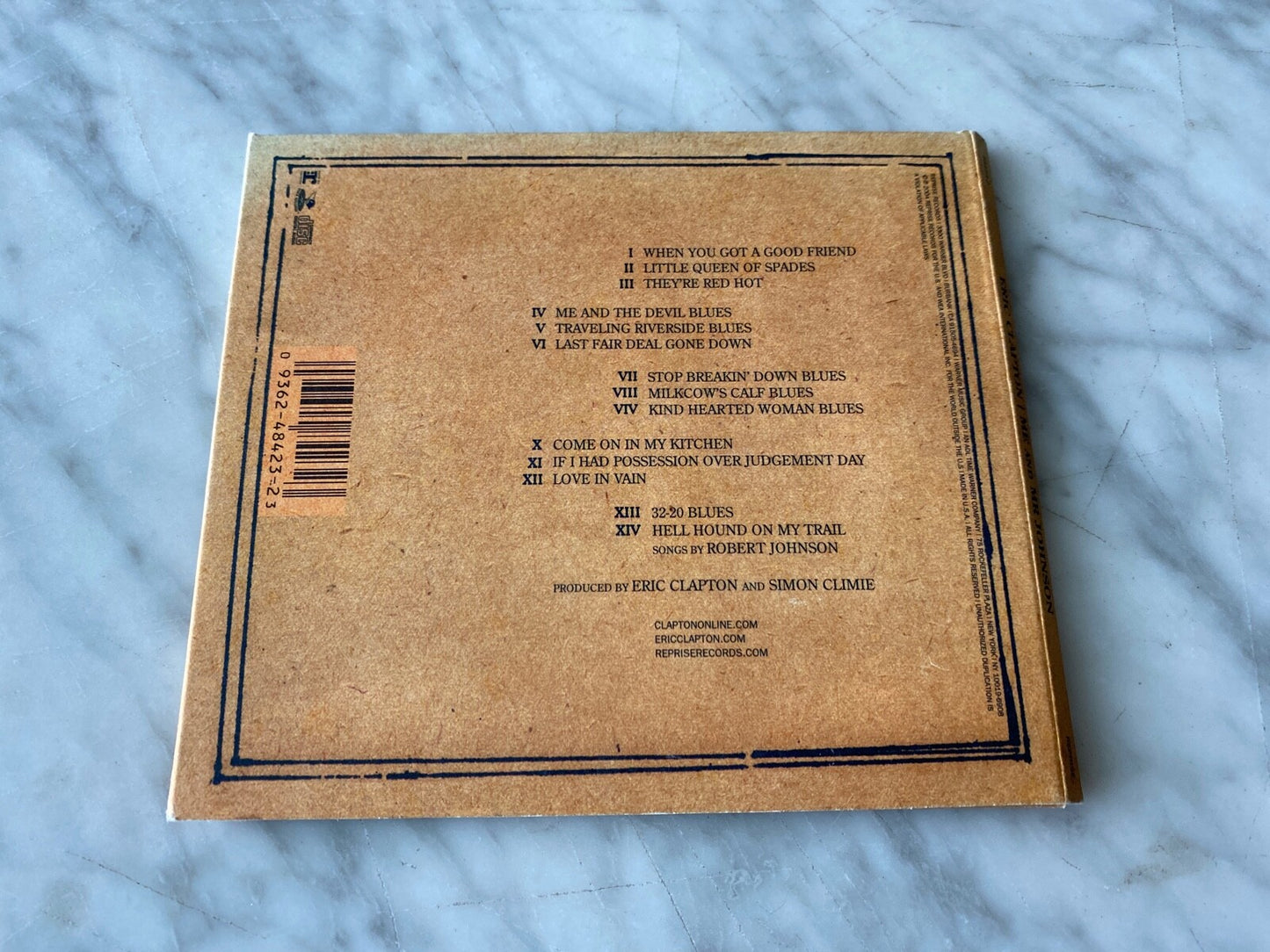 Eric Clapton, Cream – Me And Mr Johnson (Digipak) (2004) [ORIGINAL USA PRESS]