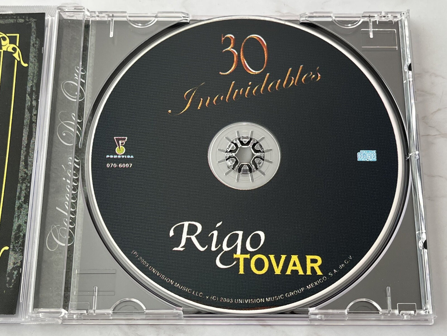Rigo Tovar – 30 Inolvidables (2003) [ORIGINAL USA PRESS]