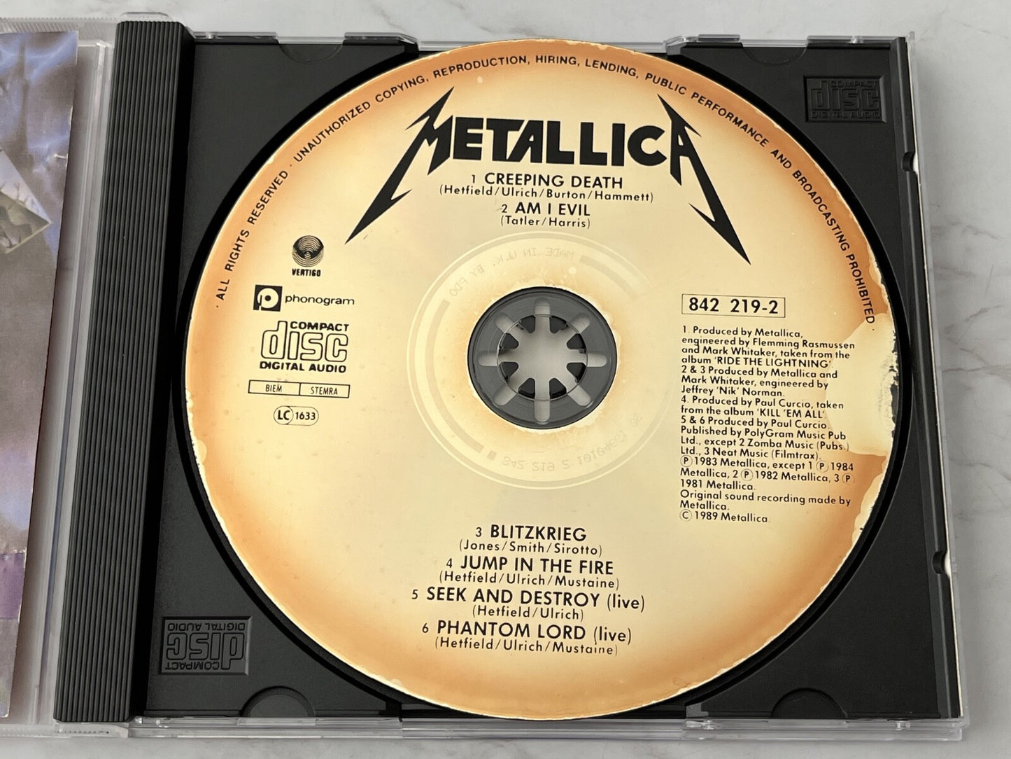 Metallica – Creeping Death / Jump In The Fire (EP) (1990) [UK PRESS]